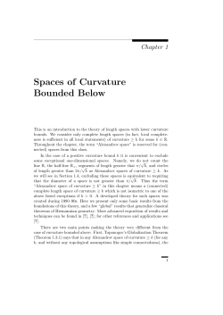 Spaces of Curvature Bounded Below