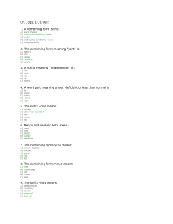 Medical Terminology Ch. 1 pages 1