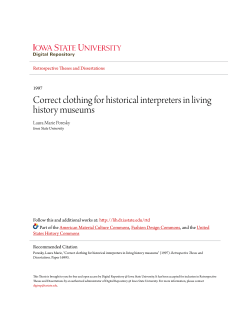 Correct clothing for historical interpreters in living history museums