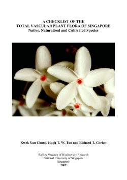 A CHECKLIST OF THE TOTAL VASCULAR PLANT FLORA