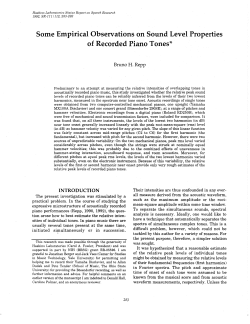 Some Empirical Observations on Sound Level