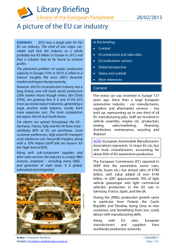 A picture of the EU car industry - European Parliament