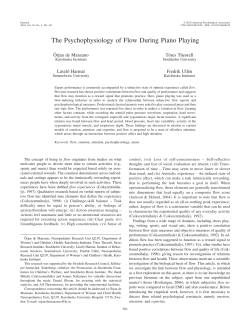 The Psychophysiology of Flow During Piano Playing
