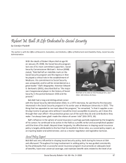 Robert M. Ball: A Life Dedicated to Social Security