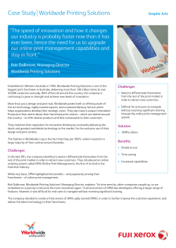 Case Study Worldwide Printing Solutions