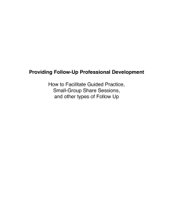 Providing Follow-Up Professional Development