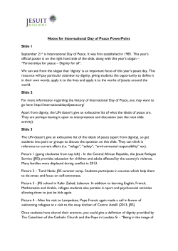 Notes for International Day of Peace PowerPoint
