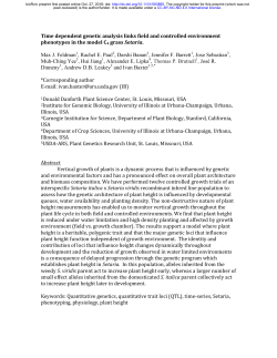 Time dependent genetic analysis links field and controlled