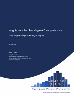 Insights from the New Virginia Poverty Measure