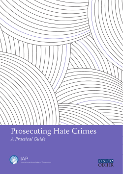 Prosecuting Hate Crimes