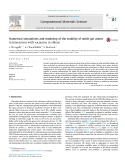 Numerical simulations and modeling of the stability of noble gas