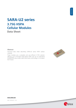 SARA-U2 Data Sheet - u-blox