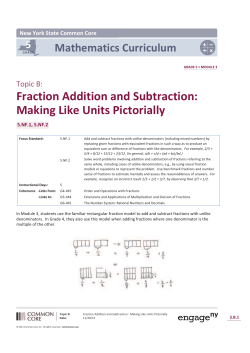 Topic B Fraction Addition and Subtraction Making Like Units
