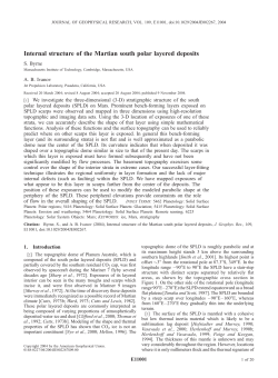 Internal structure of the Martian south polar layered deposits