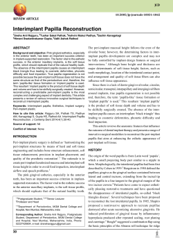 Interimplant Papilla Reconstruction