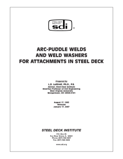 Arc Puddle Welds and