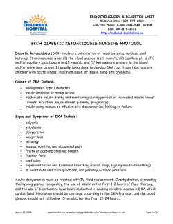DKA Nursing Protocol - BC Children`s Hospital
