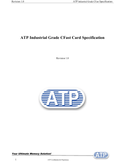 ATP Industrial Grade CFast Card Specification - GLYN High