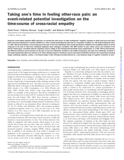 Taking one`s time in feeling other-race pain: an - Colab