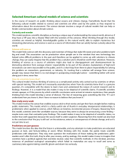 Selected American cultural models of science and scientists