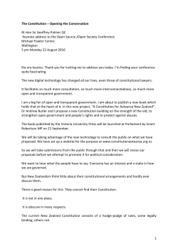 1 The Constitution &ndash; Opening the Conversation Rt Hon Sir Geoffrey