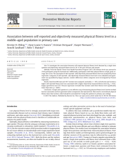 Association between self-reported and objectively measured