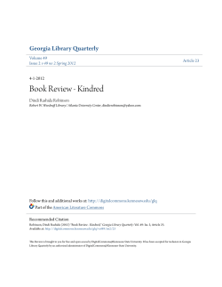Book Review - Kindred - Digital Commons @ Kennesaw State