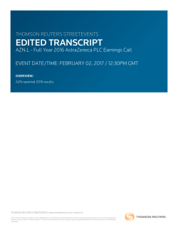Full-Year and Q4 2016 Results transcript