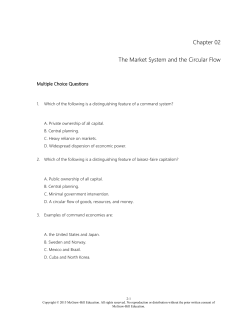 Chapter 02 The Market System and the Circular Flow