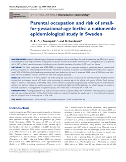 Parental occupation and risk of small- for