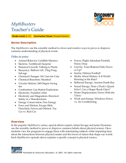 MythBusters Teacher`s Guide