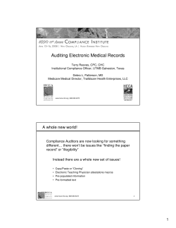 Auditing Electronic Medical Records