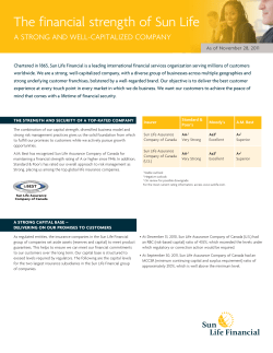 The financial strength of Sun Life