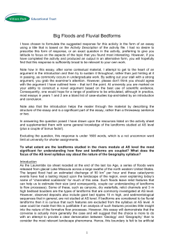 Geography response 1 big floods and fluvial bedforms
