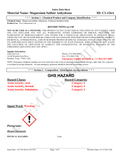 MAGNESIUM SULFATE ANHYDROUS