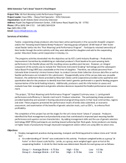 SDSU Extension &ldquo;Let`s Grow&rdquo; Grant # 1 Final Report