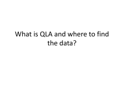 QLA for secondary schools end to end process 2016