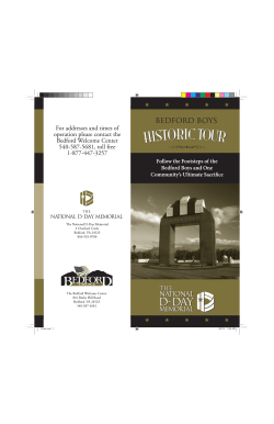 Bedford Boys Walking Tour Map