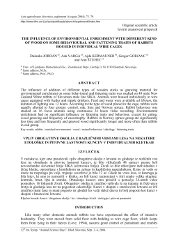 Original scientific article Izvirni znanstveni prispevek THE