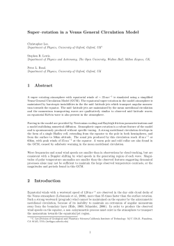 Superrotation in a Venus general circulation model