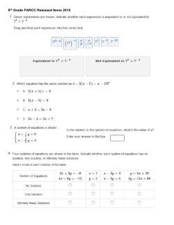 8th Grade PARCC Released Items 2015