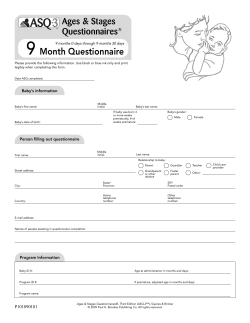 ASQ Form - 9 months