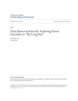 Dark Humor and Suicide - Scholarship @ Claremont