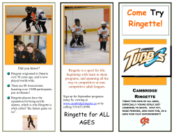 Ringette Brochure for U7 and U8 Program