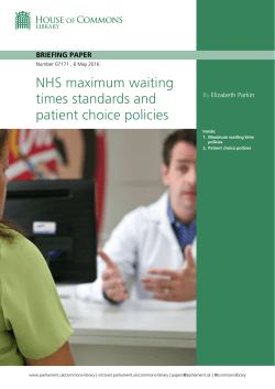 NHS maximum waiting times standards and patient