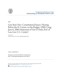 Line-Item Veto: Constitutional Issues