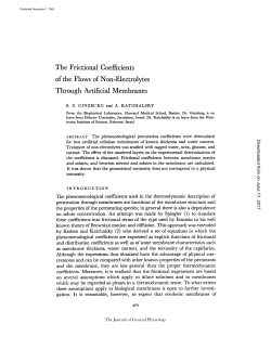 The Frictional Coefficients of the Flows of Non