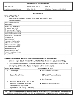 APARTHEID