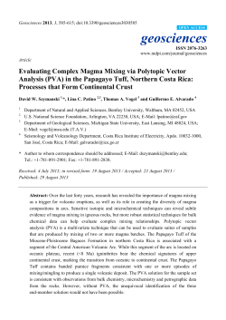 in the Papagayo Tuff, Northern Costa Rica