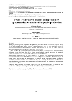 From freshwater to marine aquaponic: new